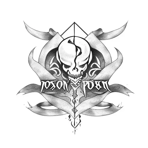 Poison Heart Phrase In Dark Lettering