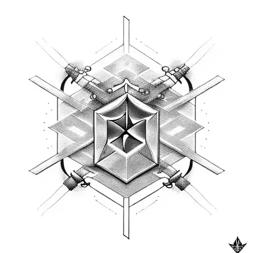 Combining Elements Of Fire And Military Symbols To Create A Unique Design