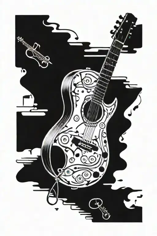 Guitar An Notes Floating