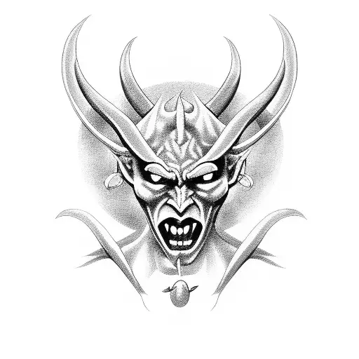 Devil Face With Nose Ring