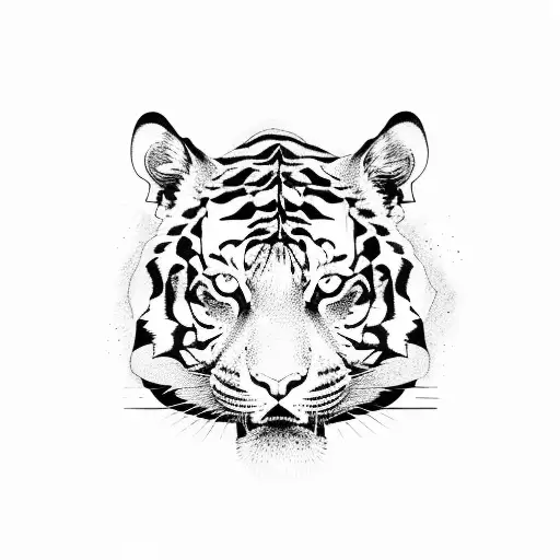 A Detailed Portrait Of A Tiger Playing A Guitar In A Heavy Metal Style