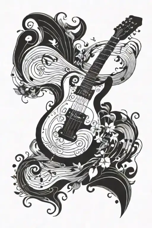 Guitar An Notes Floating