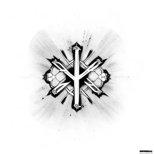 Cross With Fire Around It