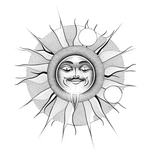 A Sun Framed By A Church Door