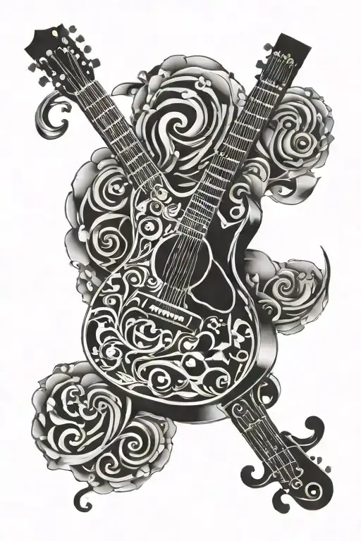 Guitar An Notes Floating