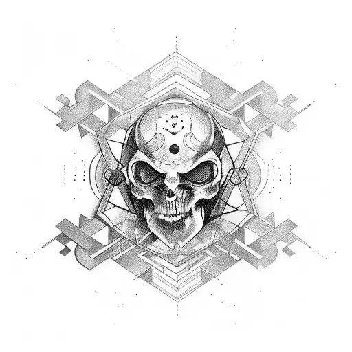 Techno Tattoo For Your Back With A Gothic Look