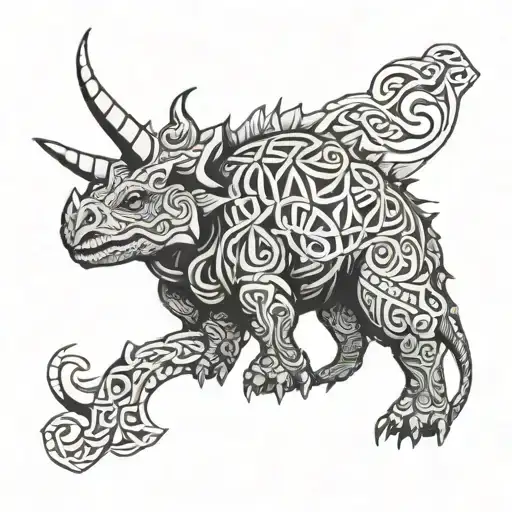 Triceratops Celtic Knot