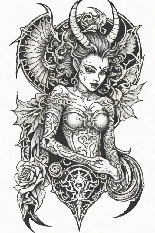 Female Devil Half Angel