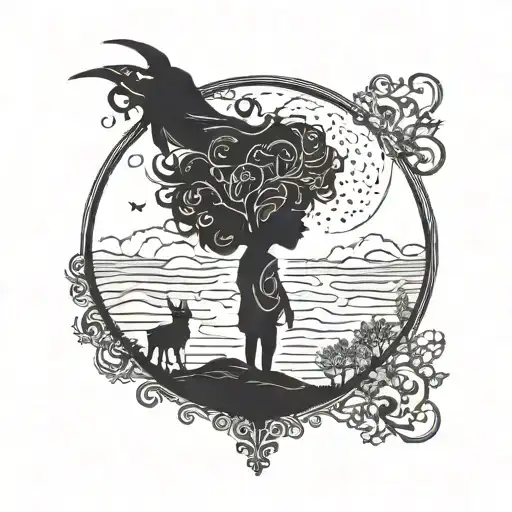 Silhouette Of A Counselor Listening To The Whispers Of The Moon