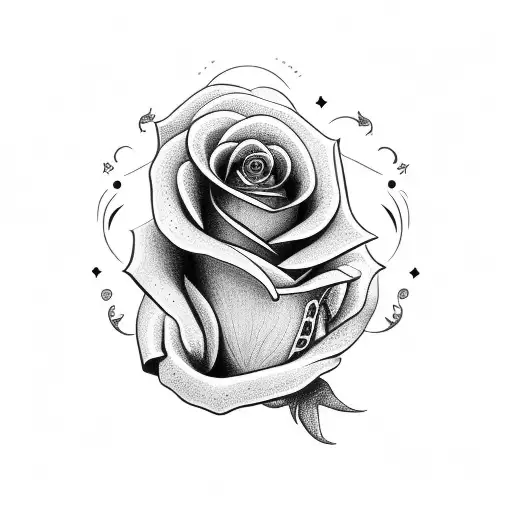 Rose Hand Tattoo With A Taurus Zodiac