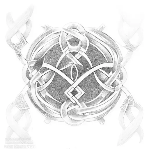 An Infinity Symbol Intertwined With A Greek Key Pattern Paul And Victoria