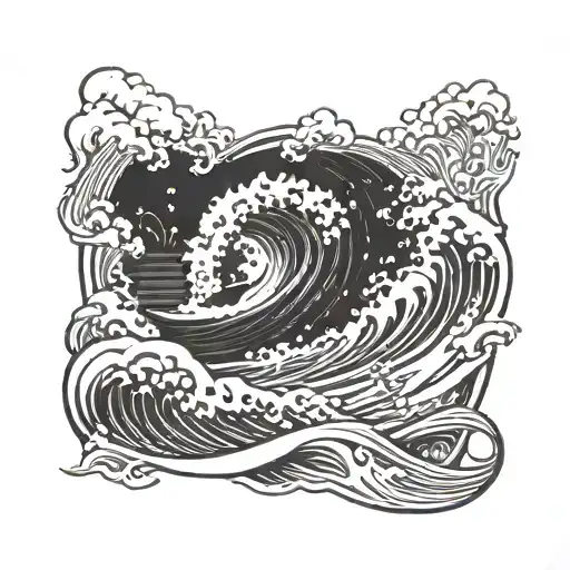 Surfing And Ocean Wave