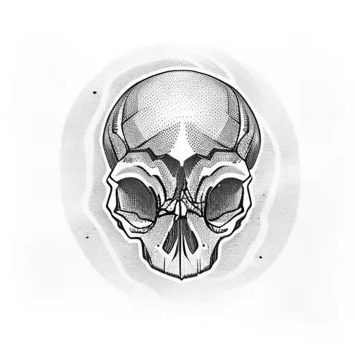 Skull With Knves