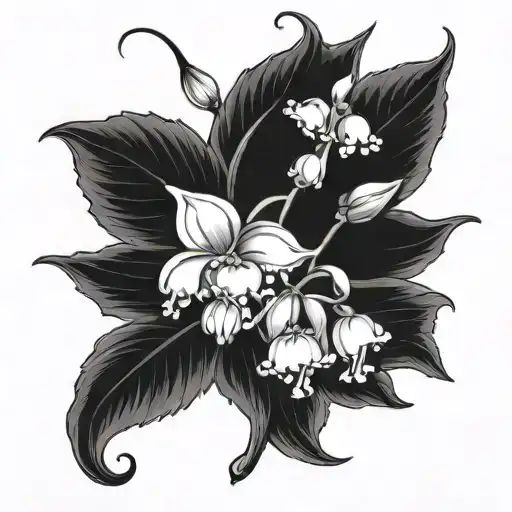 Lily Of The Valley Flower With Narciss Flower & A Voilet