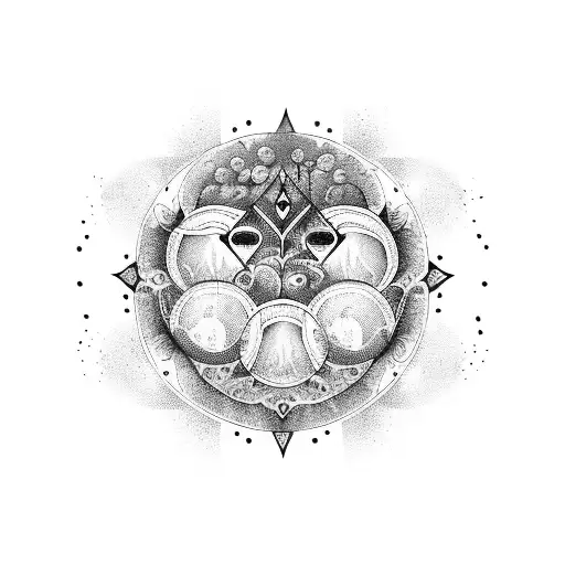 The Word Bindi In Moon And Music Background