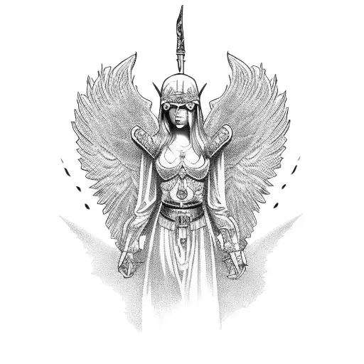 Angel Warrior With Cross