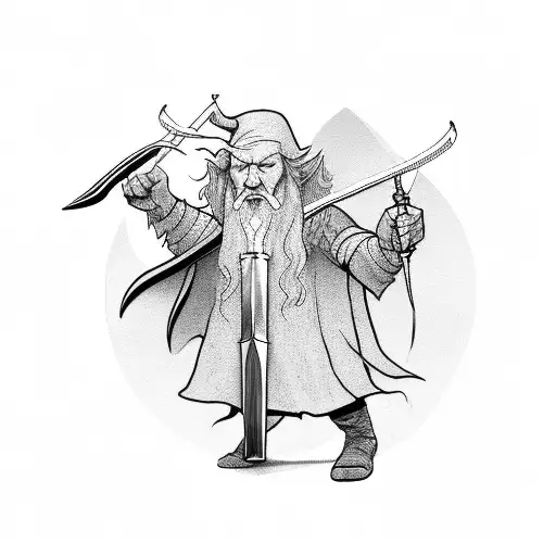 Gandalf Rod And Sword