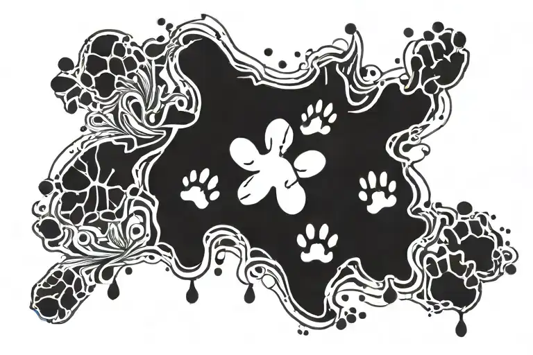 Cat Paw Print With The Name Storm