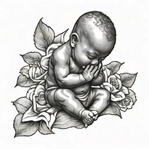 Black Baby Praying