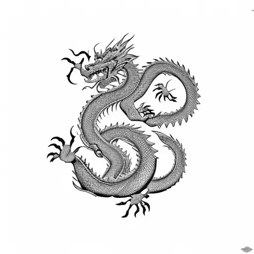 Chinese Dragon For A Back