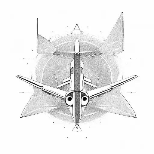 A Sleek And Modern Airplane Flying Through The Symbol Of Infinity