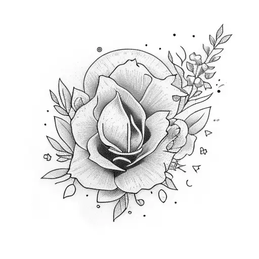 Male Floral Sleeve With May September December Birth Flowers