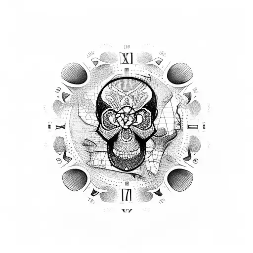 Clock Shattering In To Skull