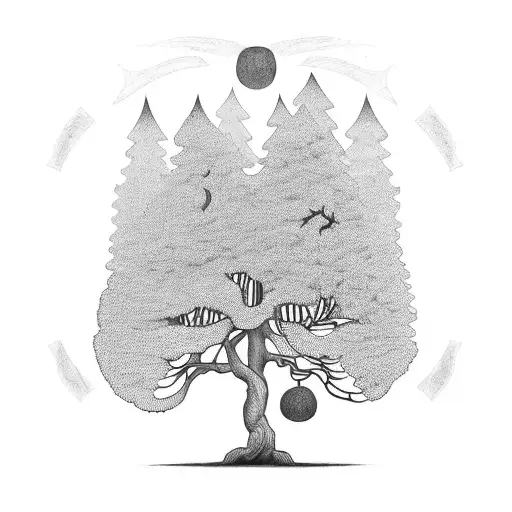 Tree Surrounded By Kings