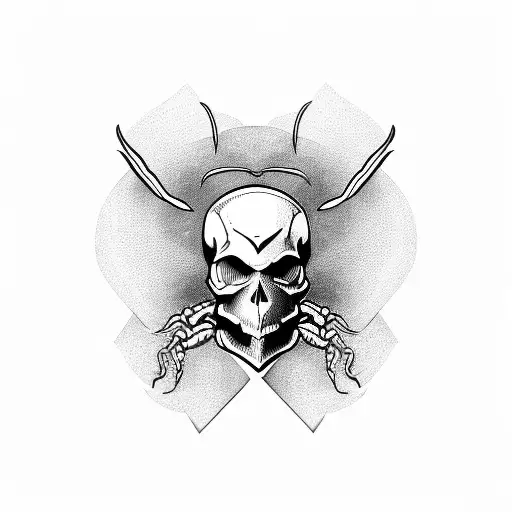 Design A Tattoo Of A Scorpion With Details Of Skull