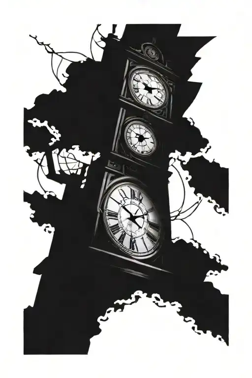 All Seeing Eye Above A Clock Tower