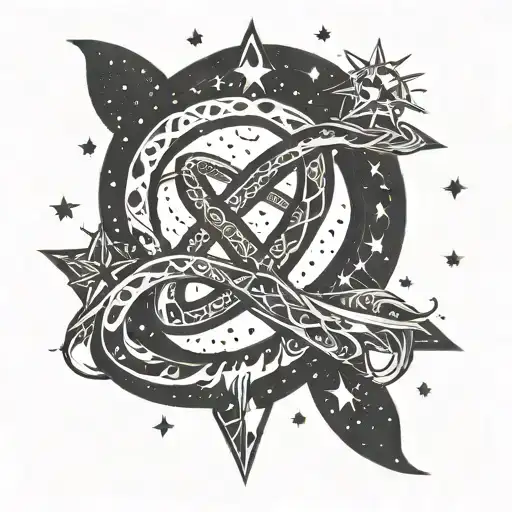 Infinity Symbol Surrounded By Stars