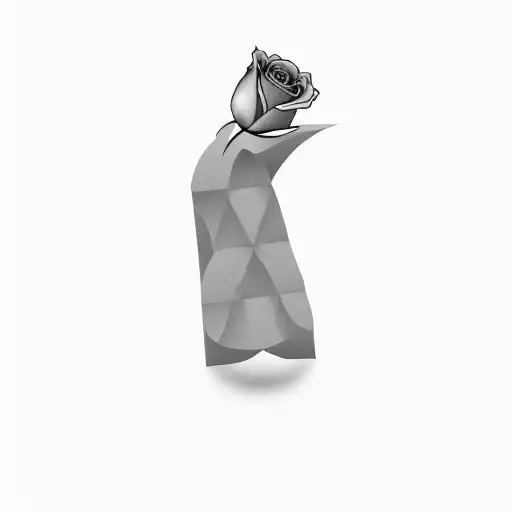 Add A Rose In Shape Of Letter J