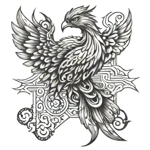 Phoenix With Stitches Holding Them Together