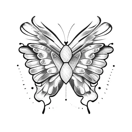 Military Tags With Butterfly Wings