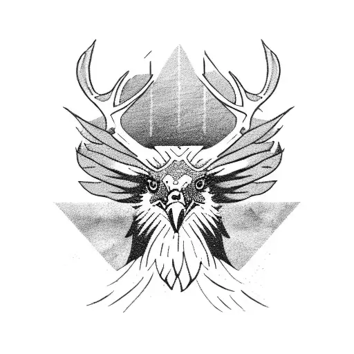Eagle And Deer Ethnic Style