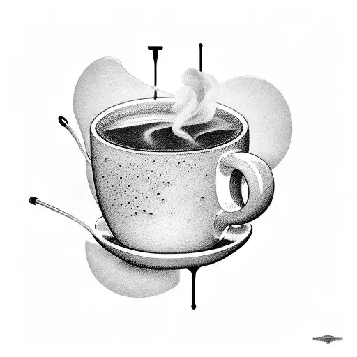 A Steaming Cup Of Coffee With A Stethoscope Wrapped Around It