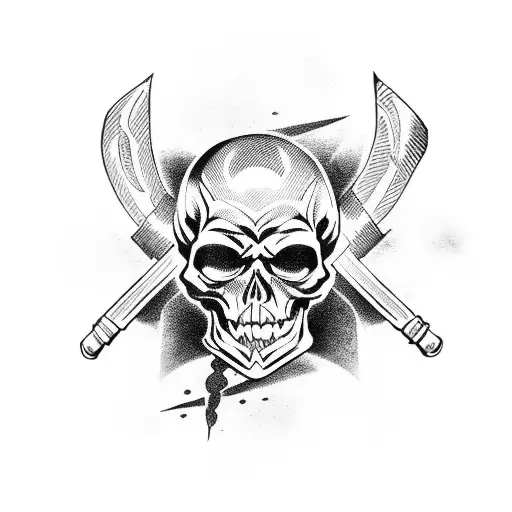 Pirate Skull With Crossed Swords Or Pistols
