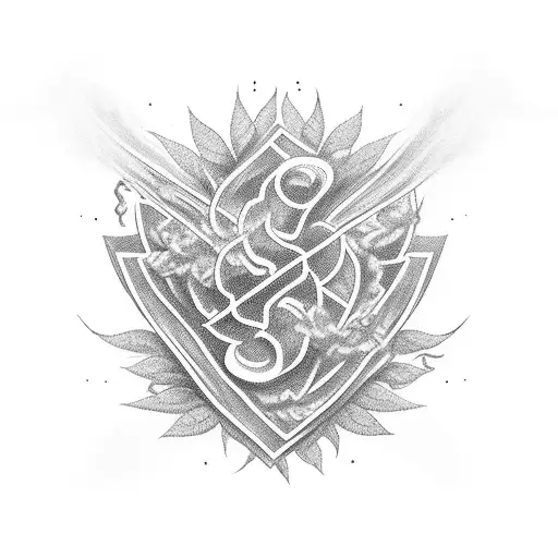 A Money Sign Intertwined With Smoke And Weed Leaves