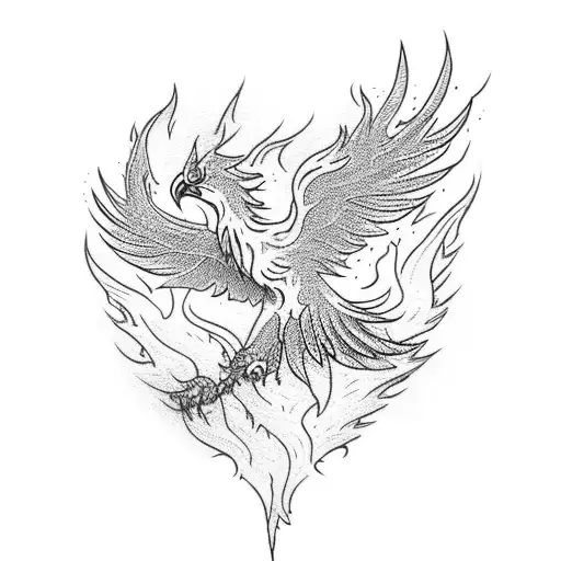 Phoenix Could Be Depicted As Rising From A Mirror Or Ashes