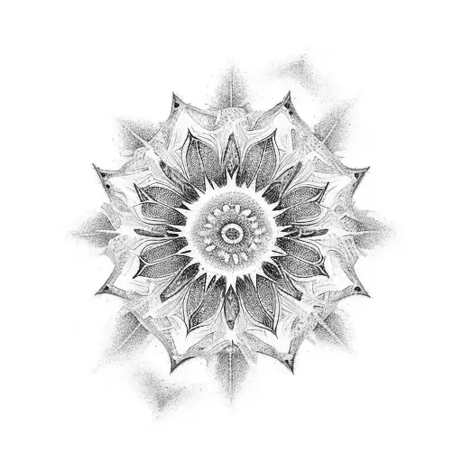 Daisy And Snowflake Ying Yang