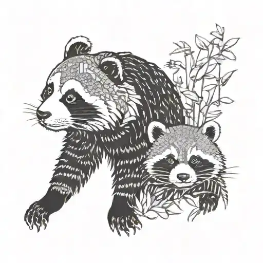 Panda And Raccoon