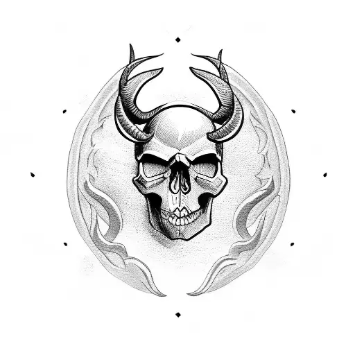 Skull With Horns