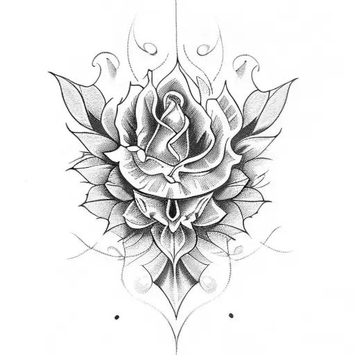 Vintage Dark Gothic Floral