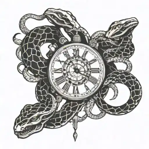 Clock With Snakes