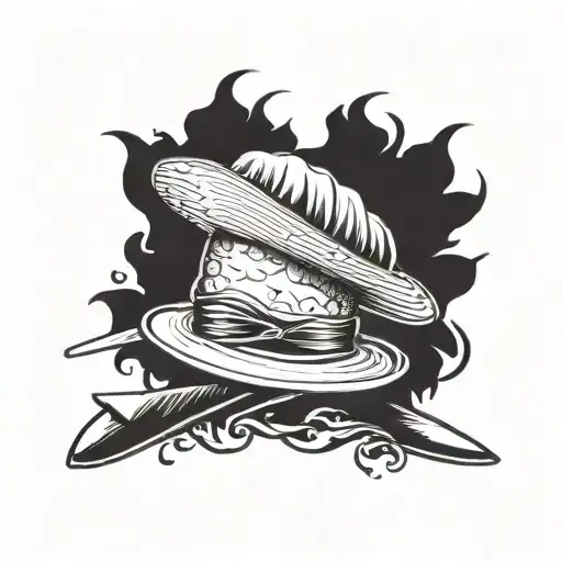 Chef Hat With Surfboards As The Brim