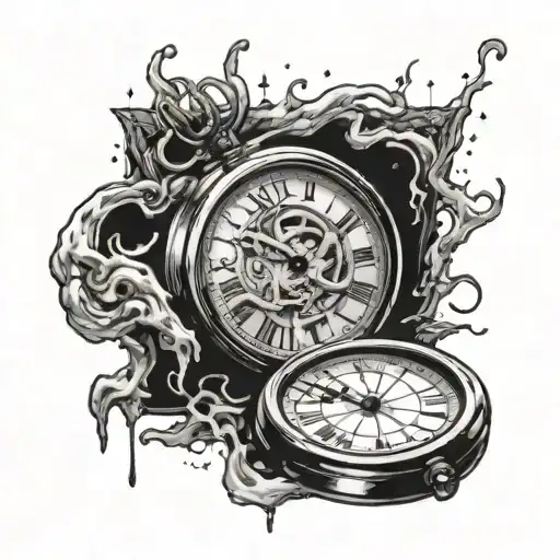 A Clock Melting Away Symbolizing The Fear Of Missing Out