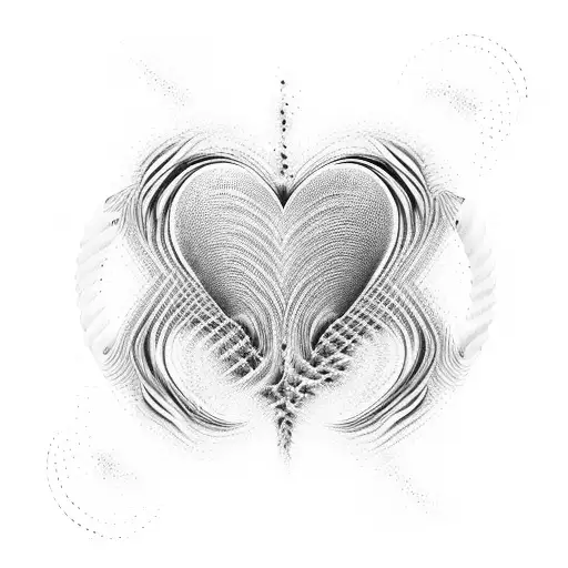 An Abstract Representation Of A Heartbeat Transforming Into Ocean Waves