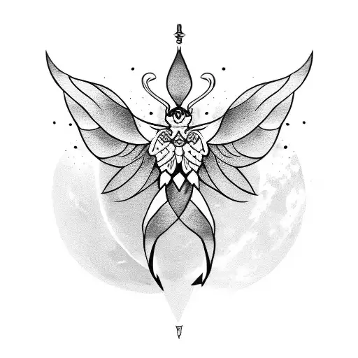 Moon Butterfly And A Sword