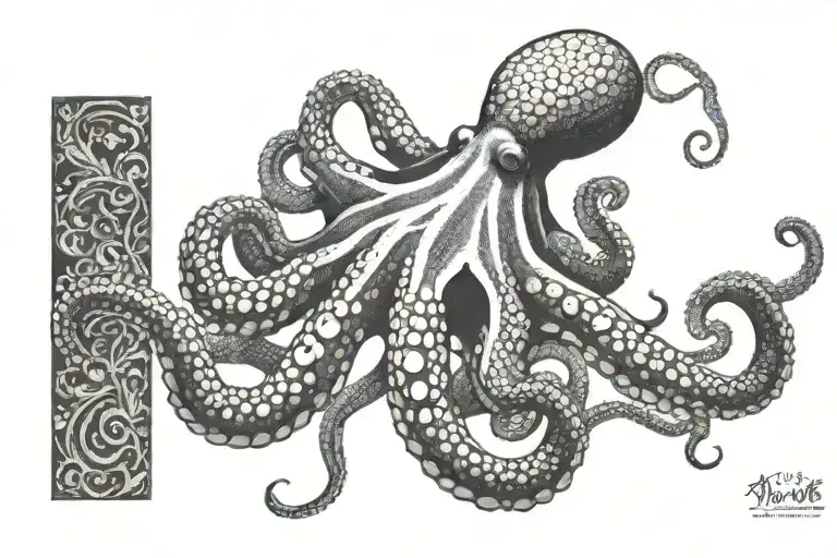 Octopus Reaching Between Legs