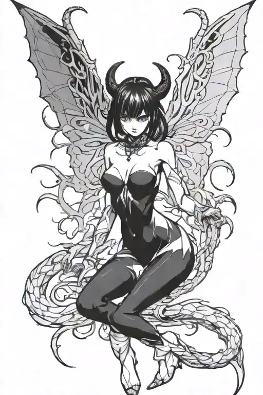 Full Length Nude Anime Girl Succubus No Background